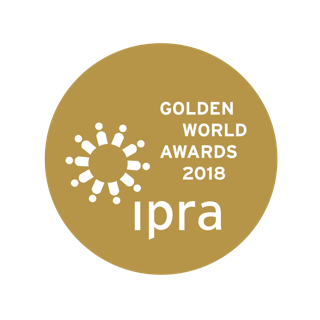 Logo for the IPRA Golden World Awards 2018