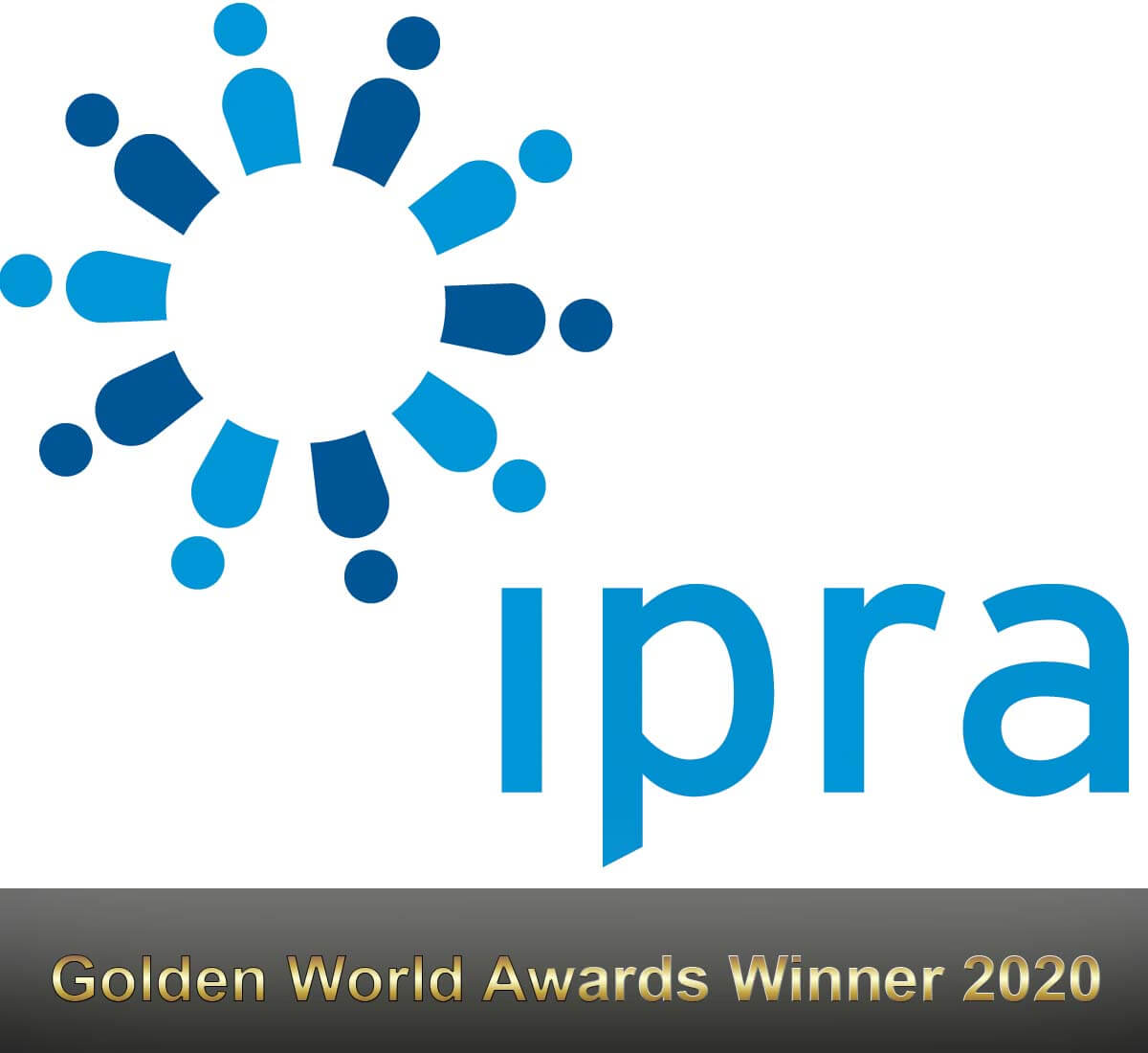 IPRA Golden World Awards Logo für Gewinner 2020.