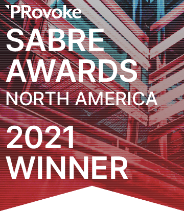 Logotipo de los ganadores de los premios Sabre North America 2021