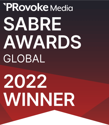 Logotipo dos vencedores dos PRovoke Sabre Global Awards 2022.