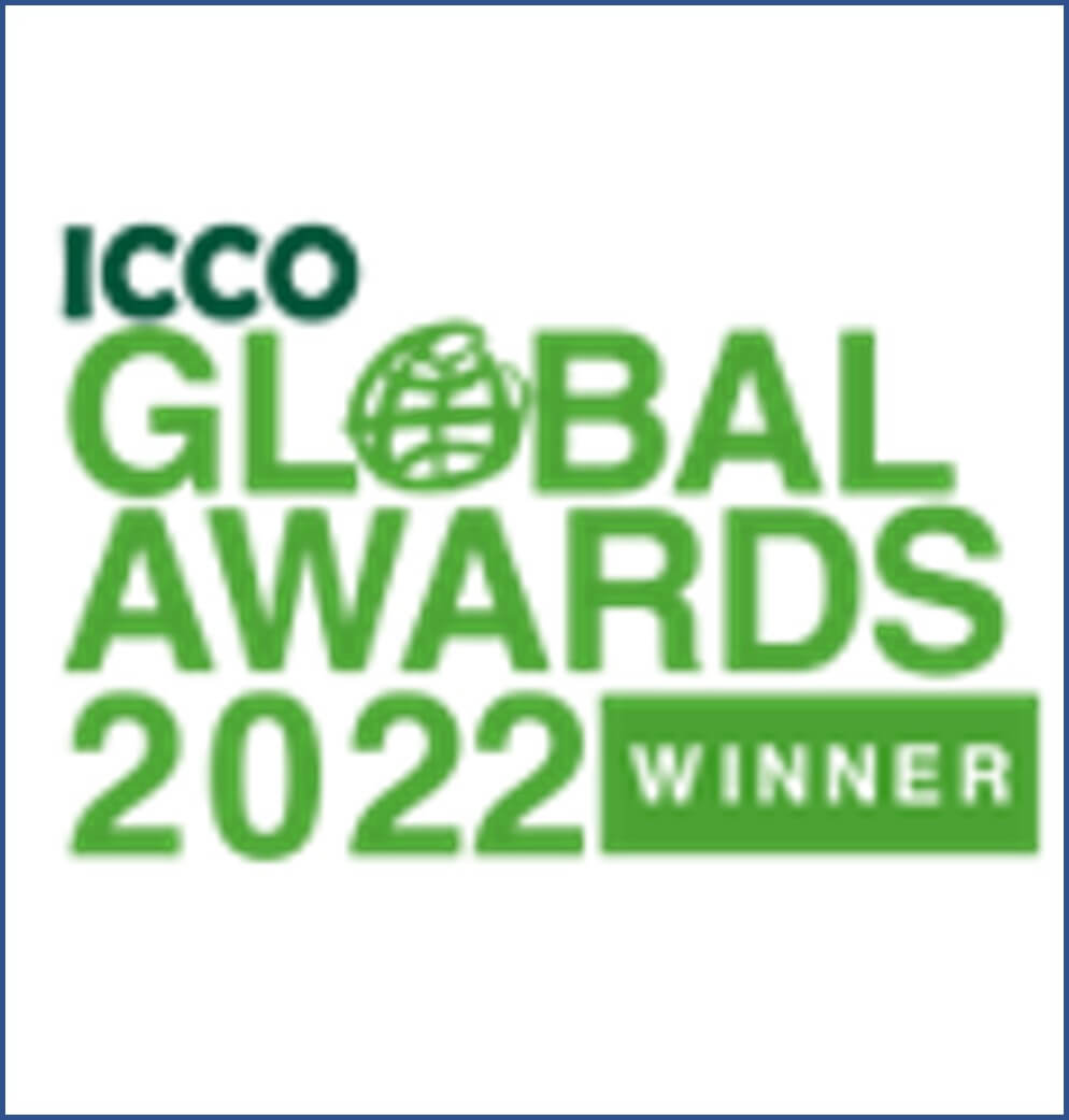 ICCO 2022年奖项的获奖者标志。